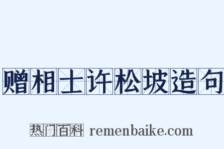 赠相士许松坡造句是什么意思的图片